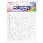 Pompony kreatywne Brewis 1cm Białe, 100szt - 2